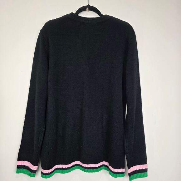 Alpha Kappa Alpha (AKA) Sorority Black Cardigan Ivy Storehouse Sweater, Size XXL - Picture 3 of 9